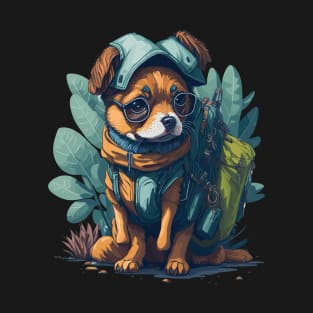 Cute Dog Graphic Illustration Design T-Shirt