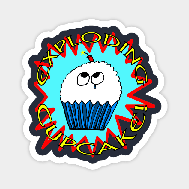 Exploding Cupcake Magnet by BradyRain