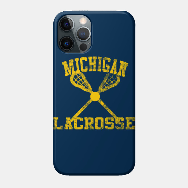 Vintage Michigan Lacrosse - Michigan Lacrosse - Phone Case