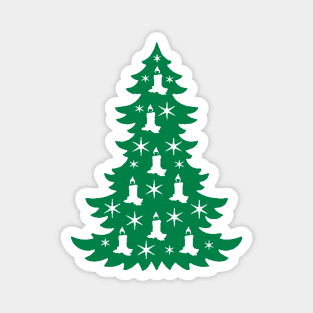 Xmas Candles Tree Magnet