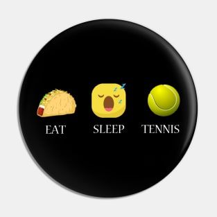 Eat sleep tennis repeat emoji emoticons graphic Pin