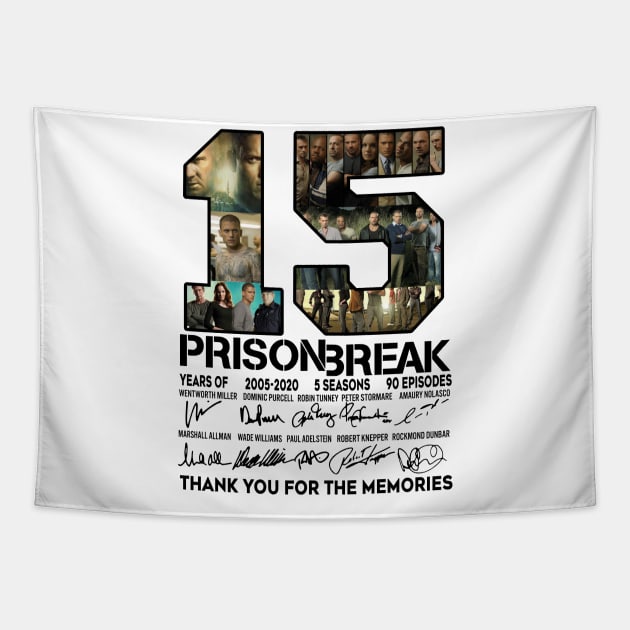 15 Years Of Prison Break 2005 2020 Thank You Tapestry by tinastore