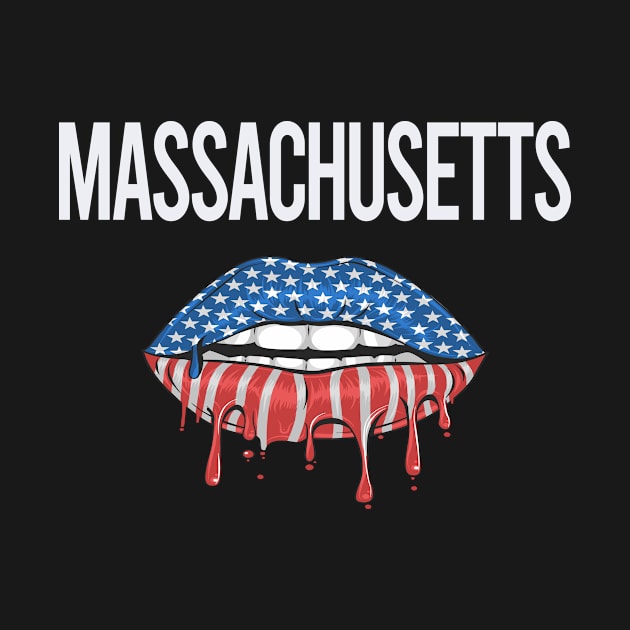 USA Flag Lips Massachusetts by rosenbaumquinton52