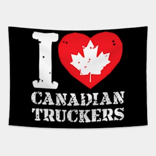 I Love Canadian Truckers Tapestry