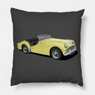 Triumph TR3 in yellow Pillow