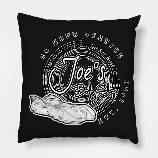 Joe's Body Shop Pillow by Draven