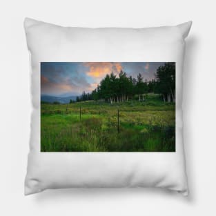 Alpine Meadow Sunrise Pillow