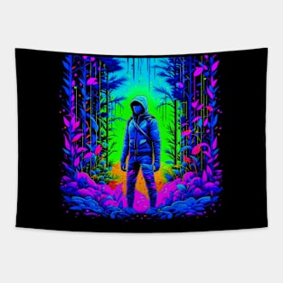 Ninja of Bamboo Forest Tapestry