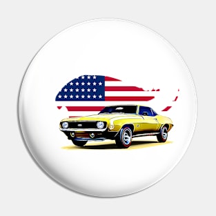 Classic Camaro USA Print Pin