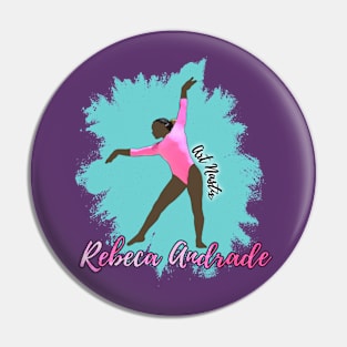 Rebeca Andrade Silhouette Art Pin