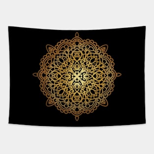 Gold Mandala Tapestry