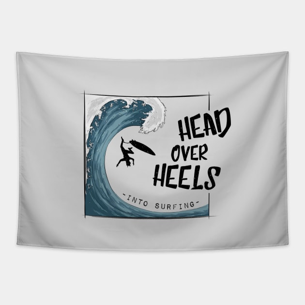 Head Over Heels Into Surfing Tapestry by SkizzenMonster