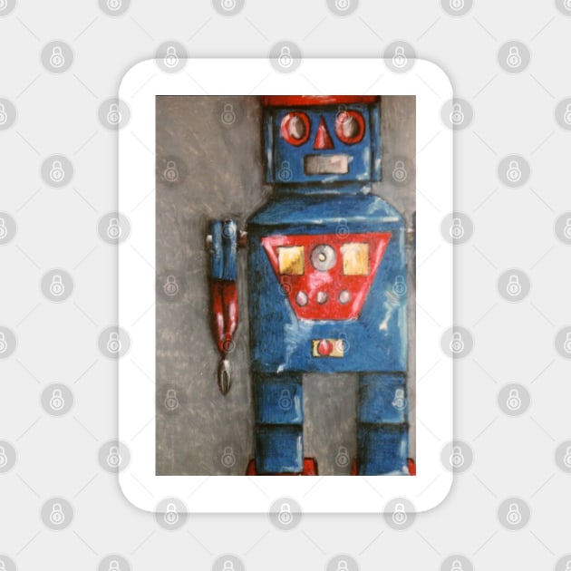 Toy robot Magnet by Jonesyinc