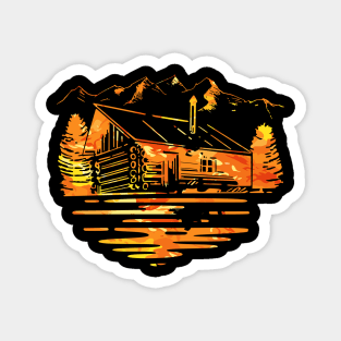 the mountain cabin Magnet