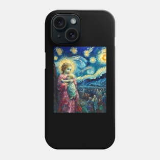 Jesus baby in starry night Phone Case