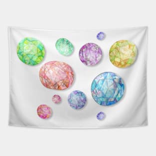 Watercolor Gemstones Tapestry