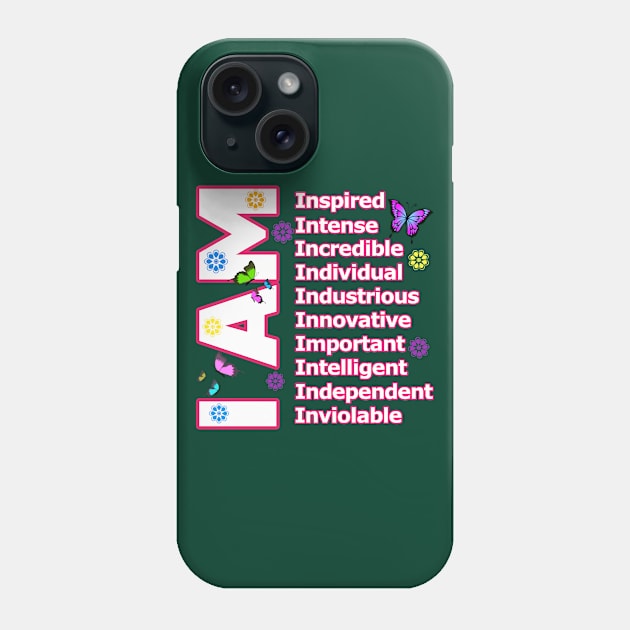 I Am INTELLIGENT! - Self love Motivation Phone Case by PraiseArts 