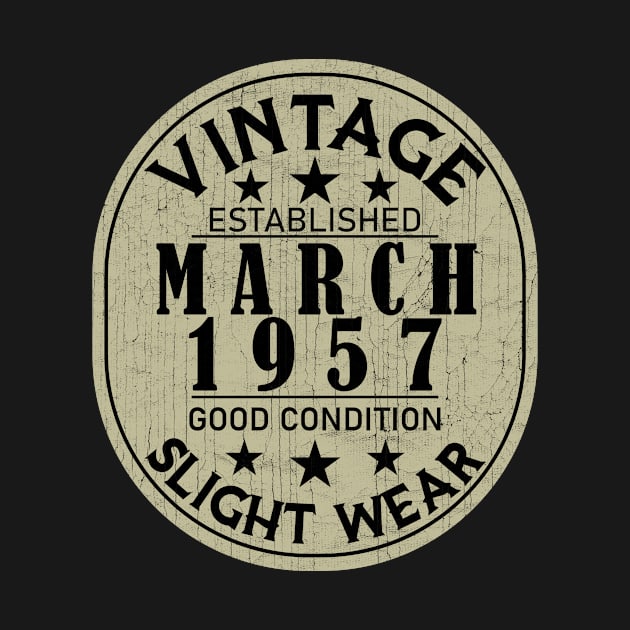 Vintage Established March 1957  - Good Condition Slight Wear by Stacy Peters Art