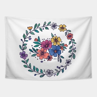 Hippie Flowers Flower Power Pretty Floral Tapestry