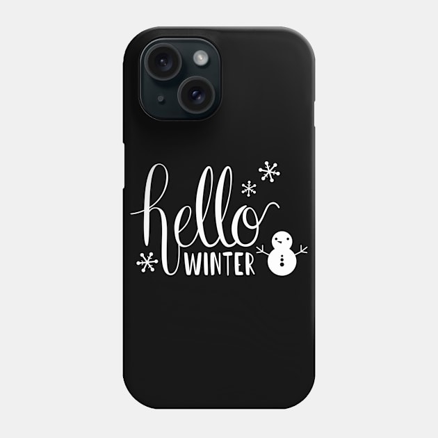 Hello Winter Phone Case by TheMoodyDecor