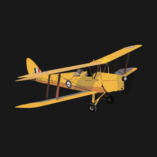 de Havilland DH.82 Tiger Moth British WW2 Airplane by NorseTech