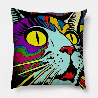 Psychedelic Cat 32.0 Pillow