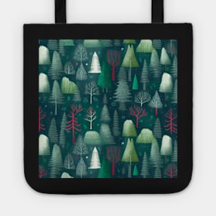 Christmas night in the forest III Tote