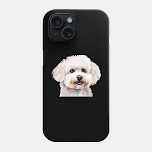 Watercolor Bichon Frise Face Phone Case