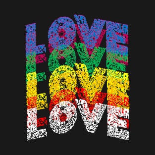 Rainbow Love Message for Positive Vibes T-Shirt