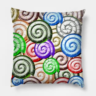 3D snail shells design Pillow