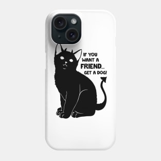 Humor and evil cat Phone Case