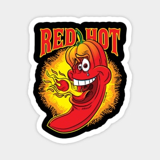 Flaming Red Hot Spicy Chili Pepper Magnet