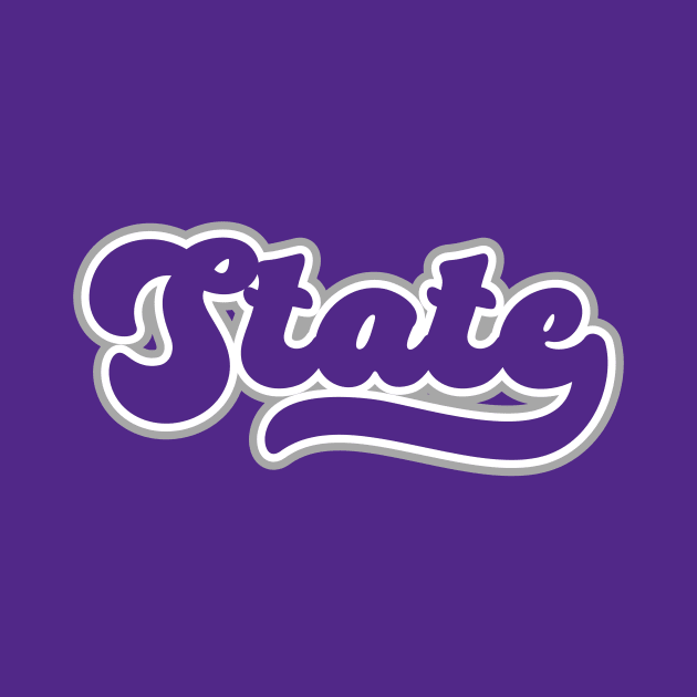 Retro State Script // Kansas Purple Proud by SLAG_Creative