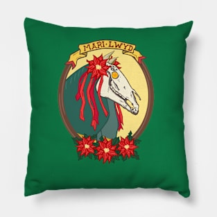 Mari Lywd Christmas Pillow