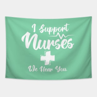 I Support Nurses Medical Cross Tapestry