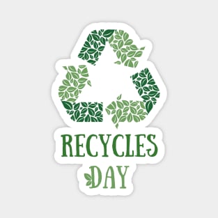 America Recycles Day green design Magnet