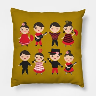 Spanish Flamenco Dancer (6) Pillow