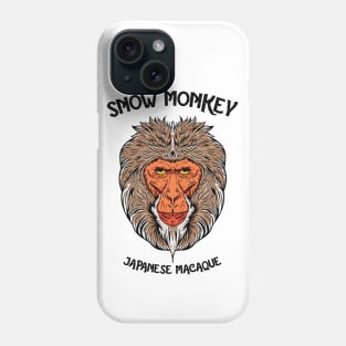 Snow Monkey Japanese Macaque Phone Case