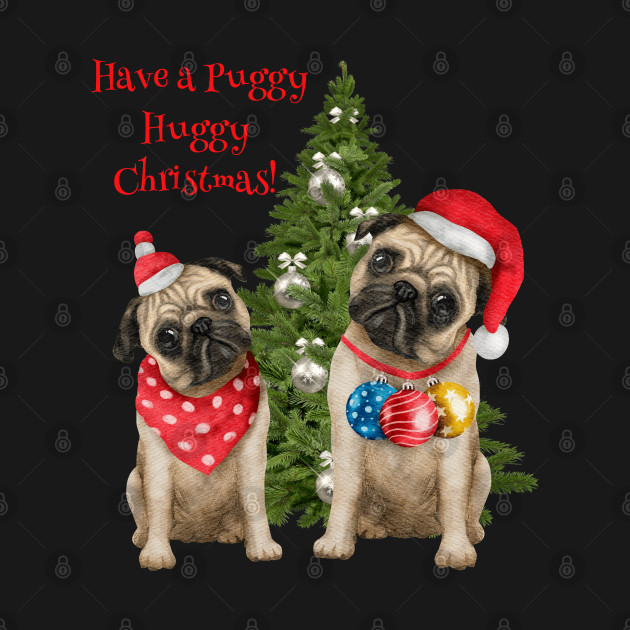 Disover Baby Dog Pugs Merry Christmas - Christmas Pug - T-Shirt