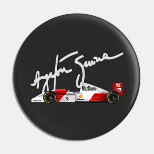 Ayrton Senna's McLaren MP4/8 Illustration Pin