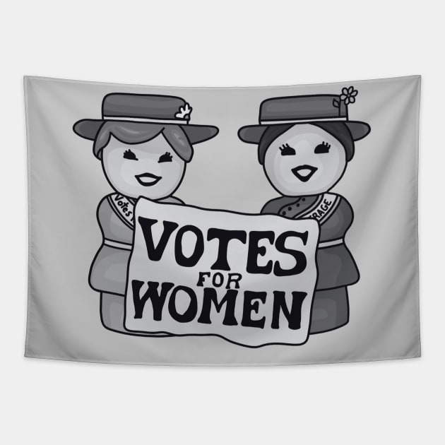 Votes for Women - Little Suffragists Tapestry by Slightly Unhinged