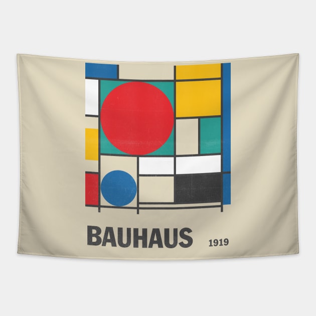 classic bauhaus Tapestry by moronicart