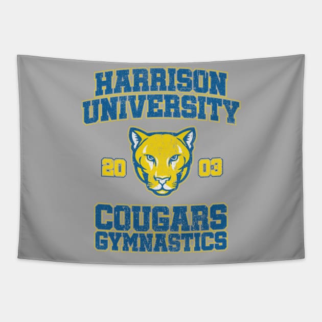 Harrison University Cougars Gymnastics - Old School Tapestry by huckblade