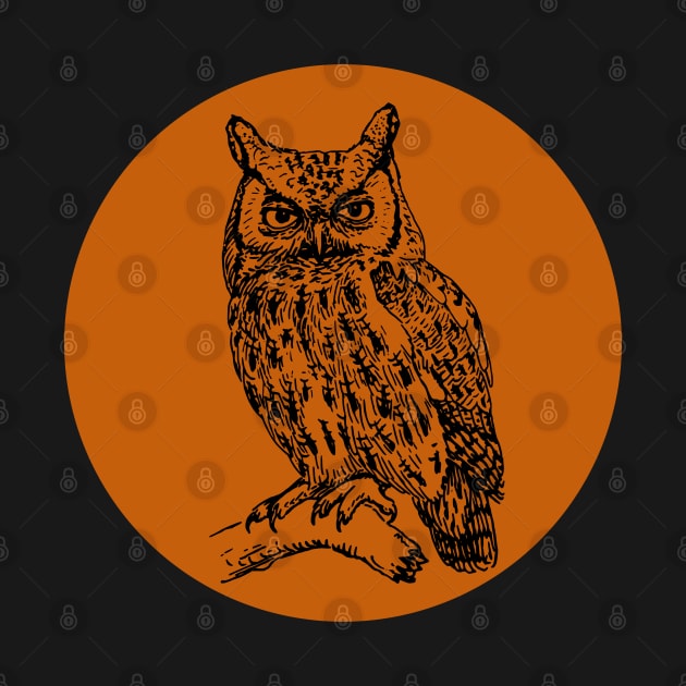 Halloween Owl, Portents, Omens, Signs, and Fortunes - Orange and Black Style by SwagOMart