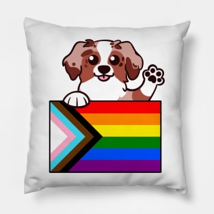 Love is Love Puppy - Red Merle Aussie Pillow