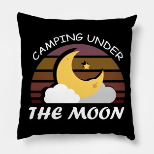 Camping Under the Moon Pillow