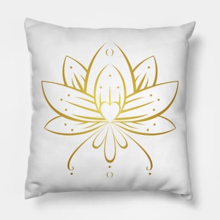 Lotus - Golden Heart Pillow