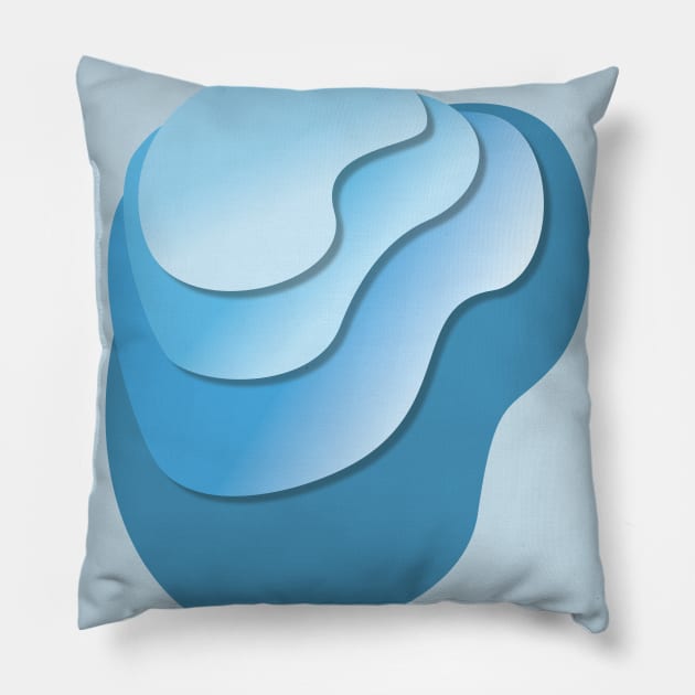 Blue Gradient Stack Pillow by ATG Designs