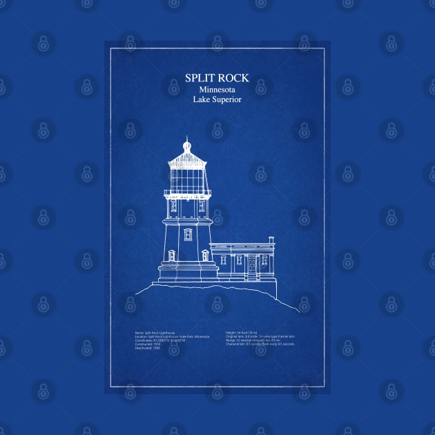 Split Rock Lighthouse - Minnesota - AD by SPJE Illustration Photography