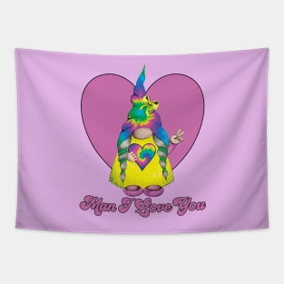 Funny, Hippy Valentines, Man I Love You, Tie Dye Gnome Tapestry